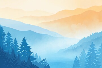 Obraz premium landscape with fog