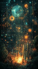 Obraz premium Metrics in the Matrix, Digital Marketing Analytics