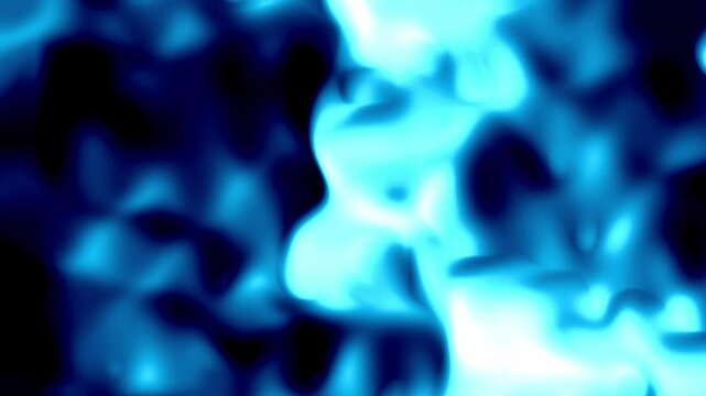 abstract liquid blue fire animation background