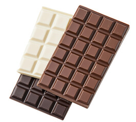 Stack of Assorted Chocolate Bars in Various Textures and Flavors