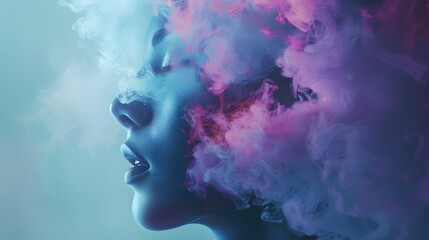 Mesmerizing Smoke Swirls in Vibrant Surreal Digital Artwork
