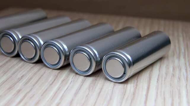AA batteries with a shiny metal case