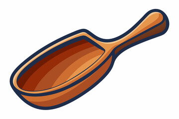  Color pepper in wa wooden scoop isolated on white background