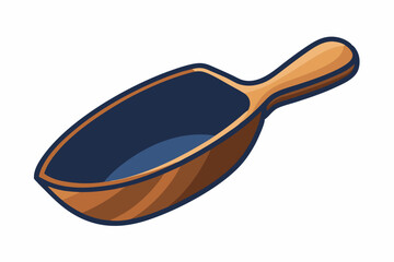  Color pepper in wa wooden scoop isolated on white background