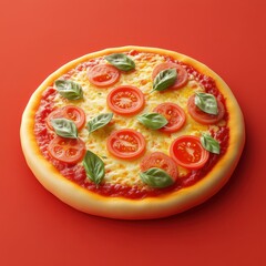 Mouthwatering Margherita Pizza with Fresh Tomatoes and Basil