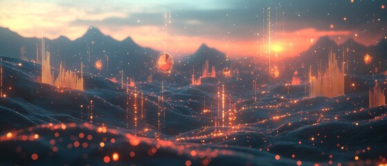 Fototapeta premium Visualizing the Numbers, Digital Marketing Analytics