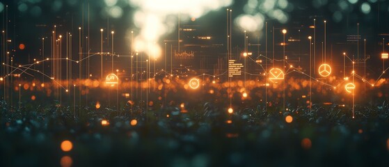 Fototapeta premium Visualizing the Numbers, Digital Marketing Analytics