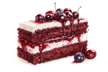 A sweet treat with cherries on top, perfect for dessert or snack