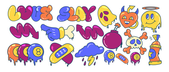 Fototapeta premium Set of Playful Graffiti Doodle