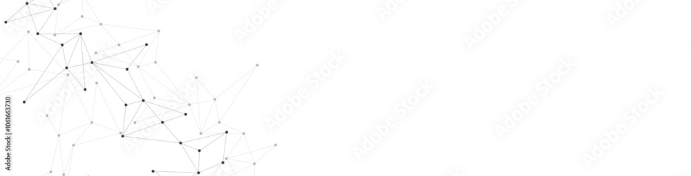 Fototapete Abstract vector background and geometric pattern with connecting the dots and lines for banner design or header. Minimalistic vector texture for modern design