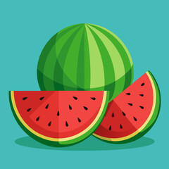 watermelon slice isolated on white