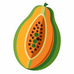 illustration of papaya fruit