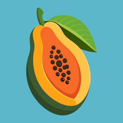 illustration of papaya fruit