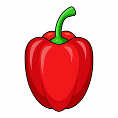red pepper isolated on white