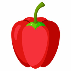 red pepper isolated on white