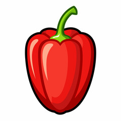 red pepper isolated on white
