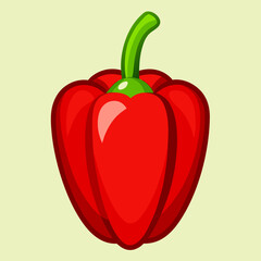 red bell pepper isolated