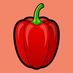 red pepper isolated on white