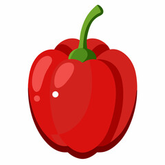 red tomato isolated on white