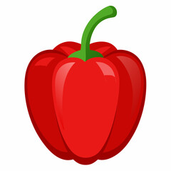 red bell pepper isolated