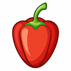 red pepper isolated on white