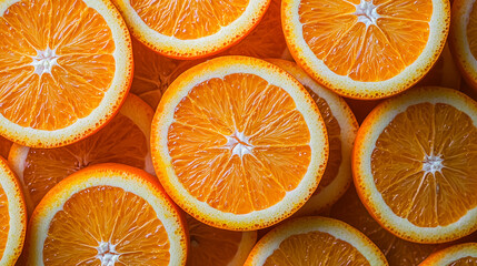 Orange slices. Seamless background. Orange fruit texture. Fruits for healthy eating concept.