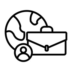 International Business Outline Icon