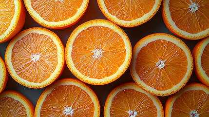 Orange slices. Seamless background. Orange fruit texture. Fruits for healthy eating concept.
