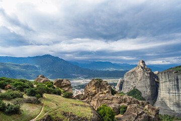 Meteora landscape in Greece