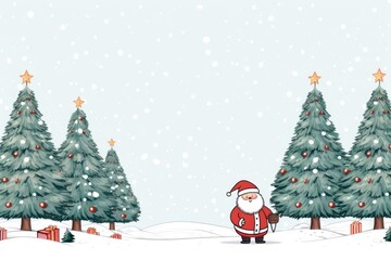Obraz premium Christmas tree snow outdoors winter.