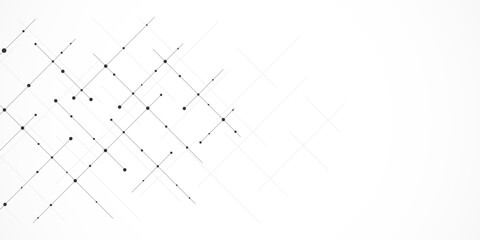 Abstract vector texture with dots and lines. Creative idea of modern design with geometric technology background