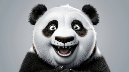 Obraz premium Joyful Panda with Sparkling Eyes