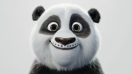Naklejka premium Joyful Panda with Sparkling Eyes