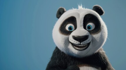 Naklejka premium Joyful Panda with Sparkling Eyes