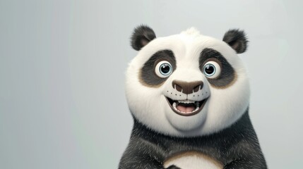 Fototapeta premium Joyful Panda with Sparkling Eyes