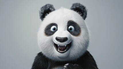 Obraz premium Joyful Panda with Sparkling Eyes