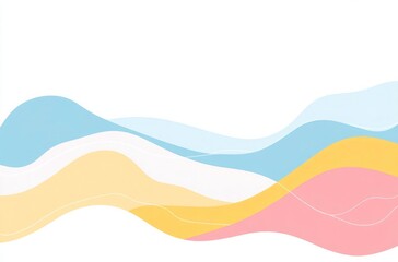 Fototapeta premium Painting color wave background image digital art, Modern Abstract, Geometric Shapes, Vibrant Colors, Colorful Background,