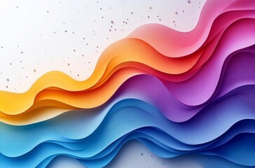 Fototapeta premium Painting color wave background image digital art, Modern Abstract, Geometric Shapes, Vibrant Colors, Colorful Background,