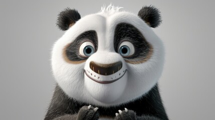 Fototapeta premium Joyful Panda with Sparkling Eyes