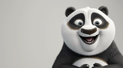 Fototapeta premium Joyful Panda with Sparkling Eyes