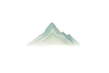 Mountain nature logo white background.