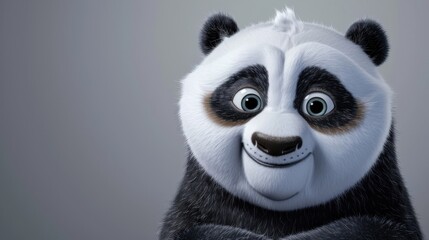 Fototapeta premium Joyful Panda with Sparkling Eyes