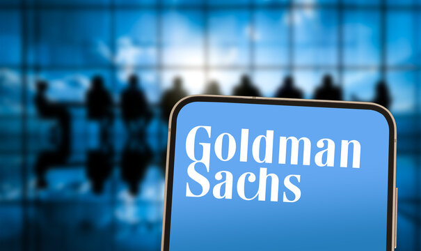 Goldman Sach logo displayed on smartphone
