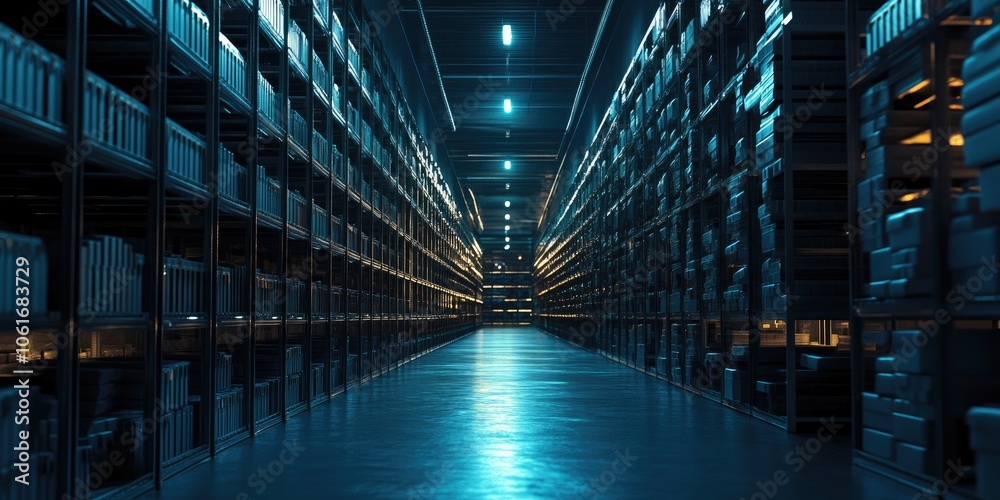Leinwandbilder An innovative information retrieval system featuring intuitive AI tools that provide quick and precise access to vast databases.