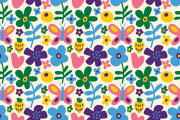 seamless floral pattern. vector illustration