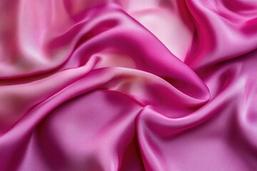 Obraz premium Close-up view of soft pink silk fabric with subtle sheen