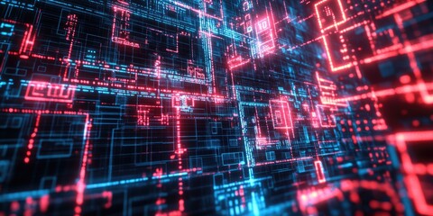 Obraz premium Cyber threats framework with threat indicators, detection tools, and mitigation strategies.