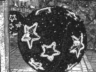 Amber Circle Ornament: Celebrating Heat and Light in Automotive Art, Pencil drawn sketch