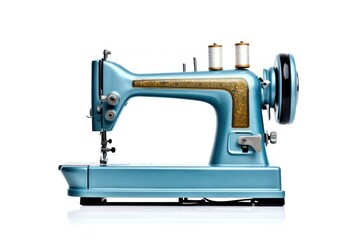 Sewing sewing machine white background.