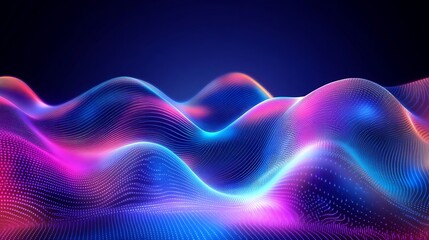 Abstract digital waves in vibrant colors, representing sound or data visualization.